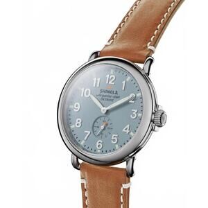 NEW SHINOLA women's runwell watch 41mm leather strap in tan